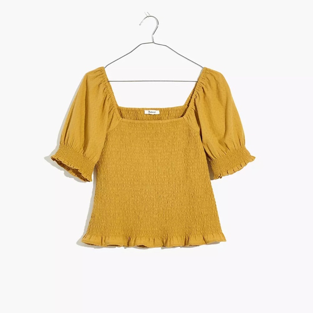 NWT Madewell Daphne Top | Mustard | Size Small
